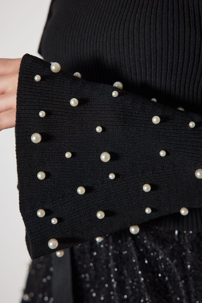 rienda「リボンオフショルダーニットトップス」|ニット・セーター|