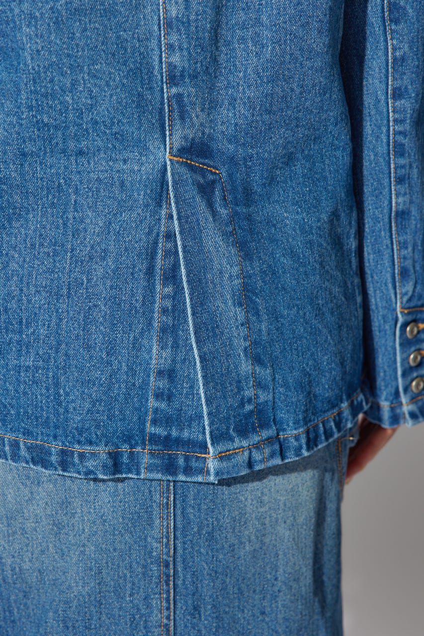 rienda「テーラーカラーデニムジャケット」|デニムジャケット|