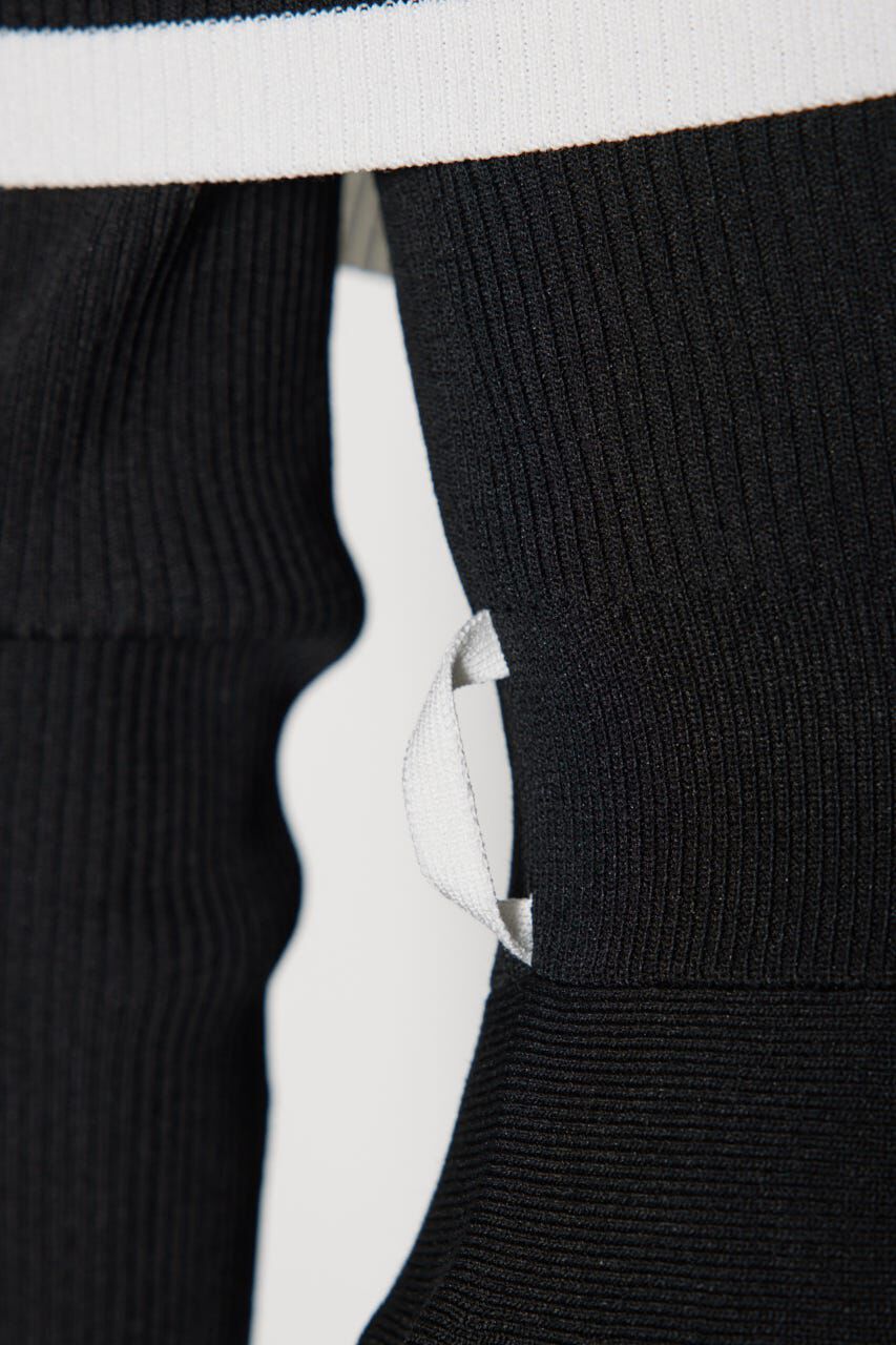 rienda「バイカラーオフショルフレアミニニットワンピース」|ワンピース|