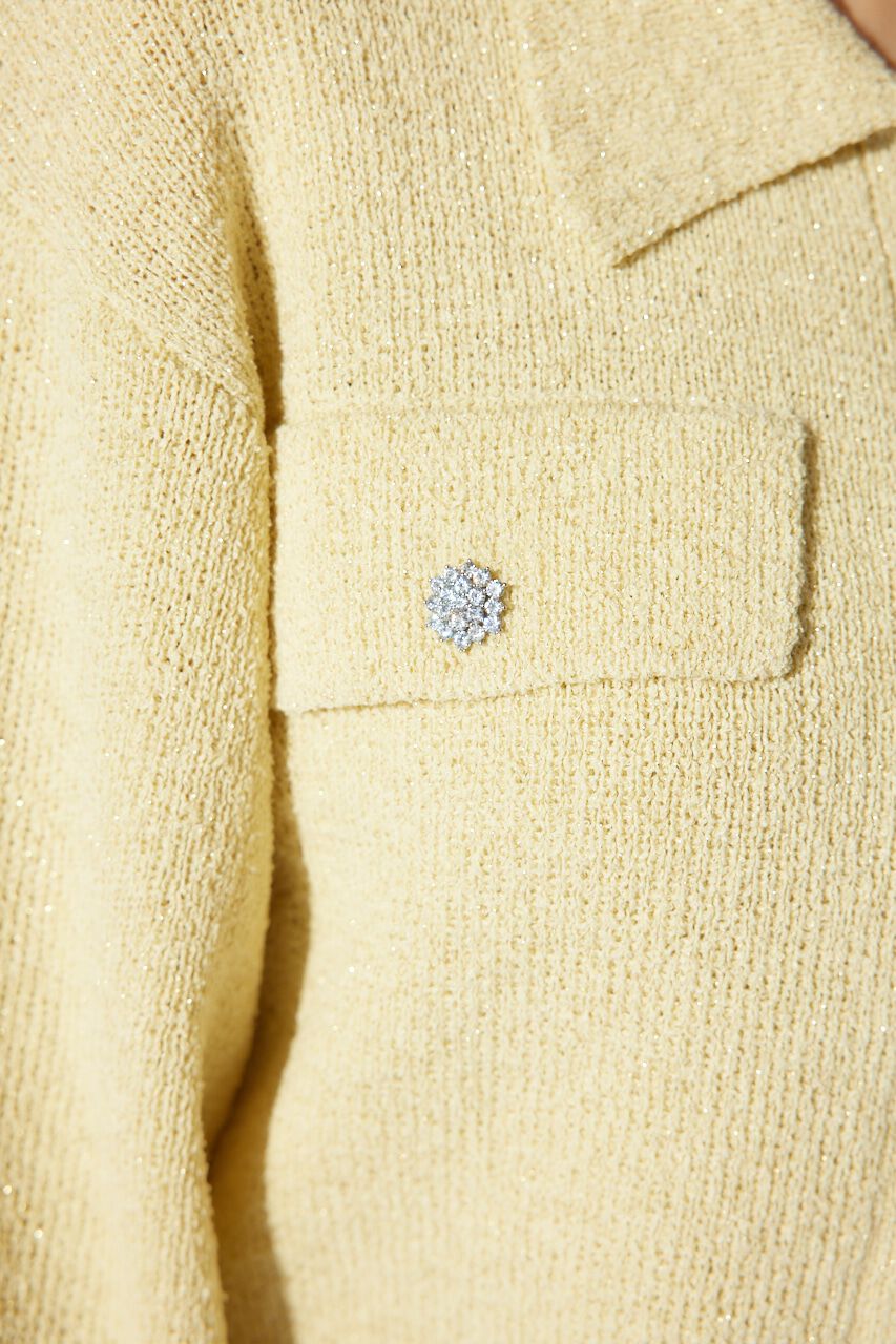 rienda「ビジューニットジャケット」|その他|