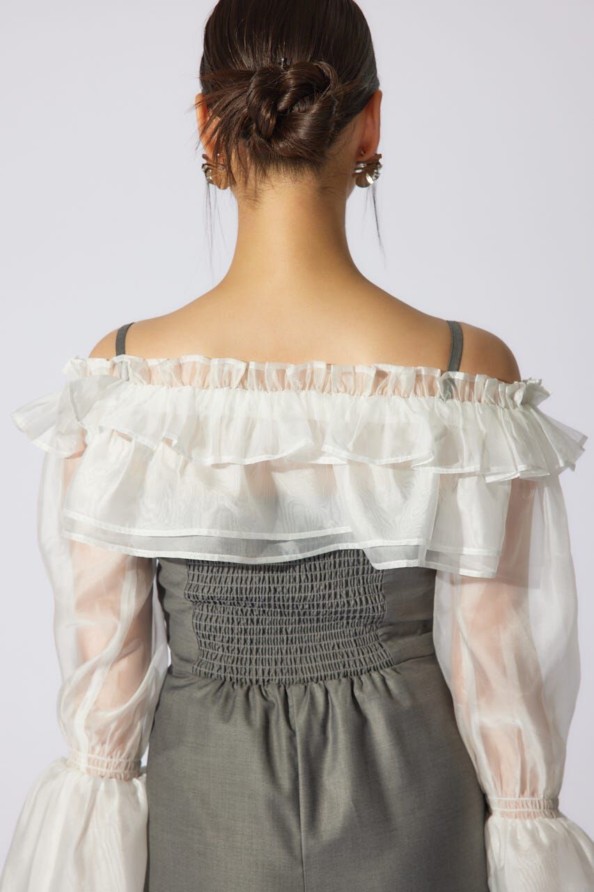 rienda「フリルカーディガンSETロンパース」|ワンピース|