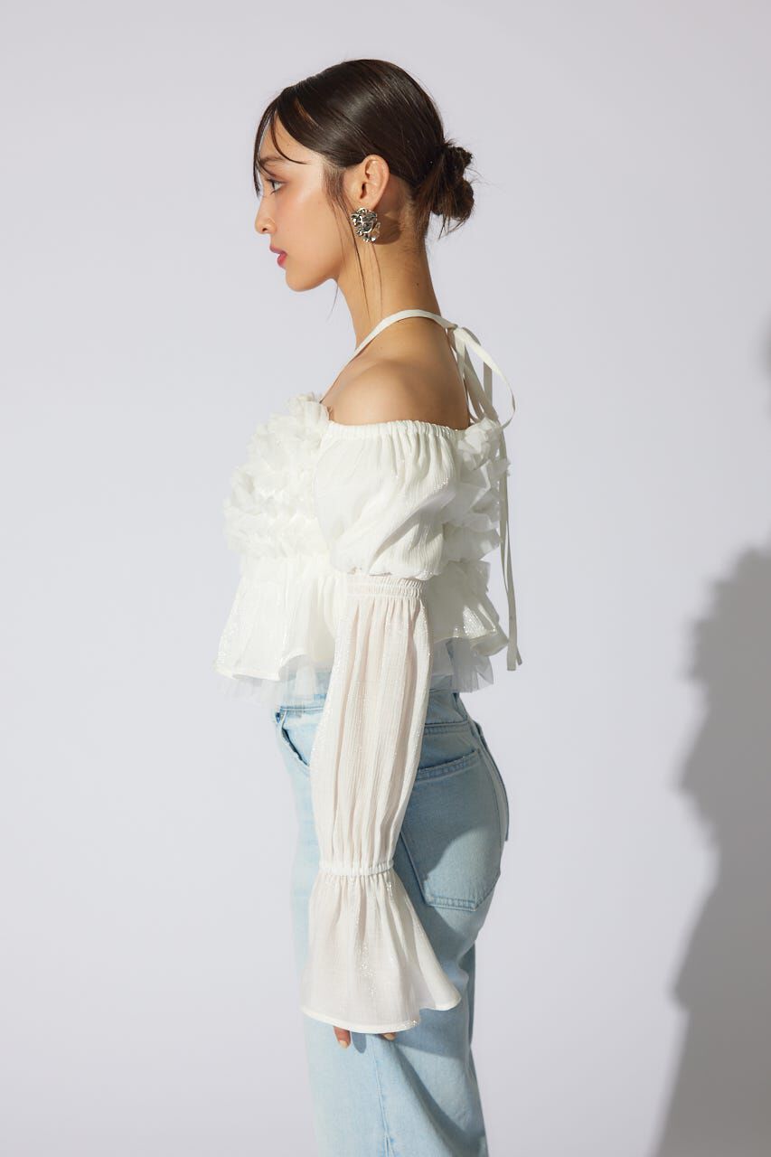 rienda「フリルオフショルブラウス」|シャツ・ブラウス|