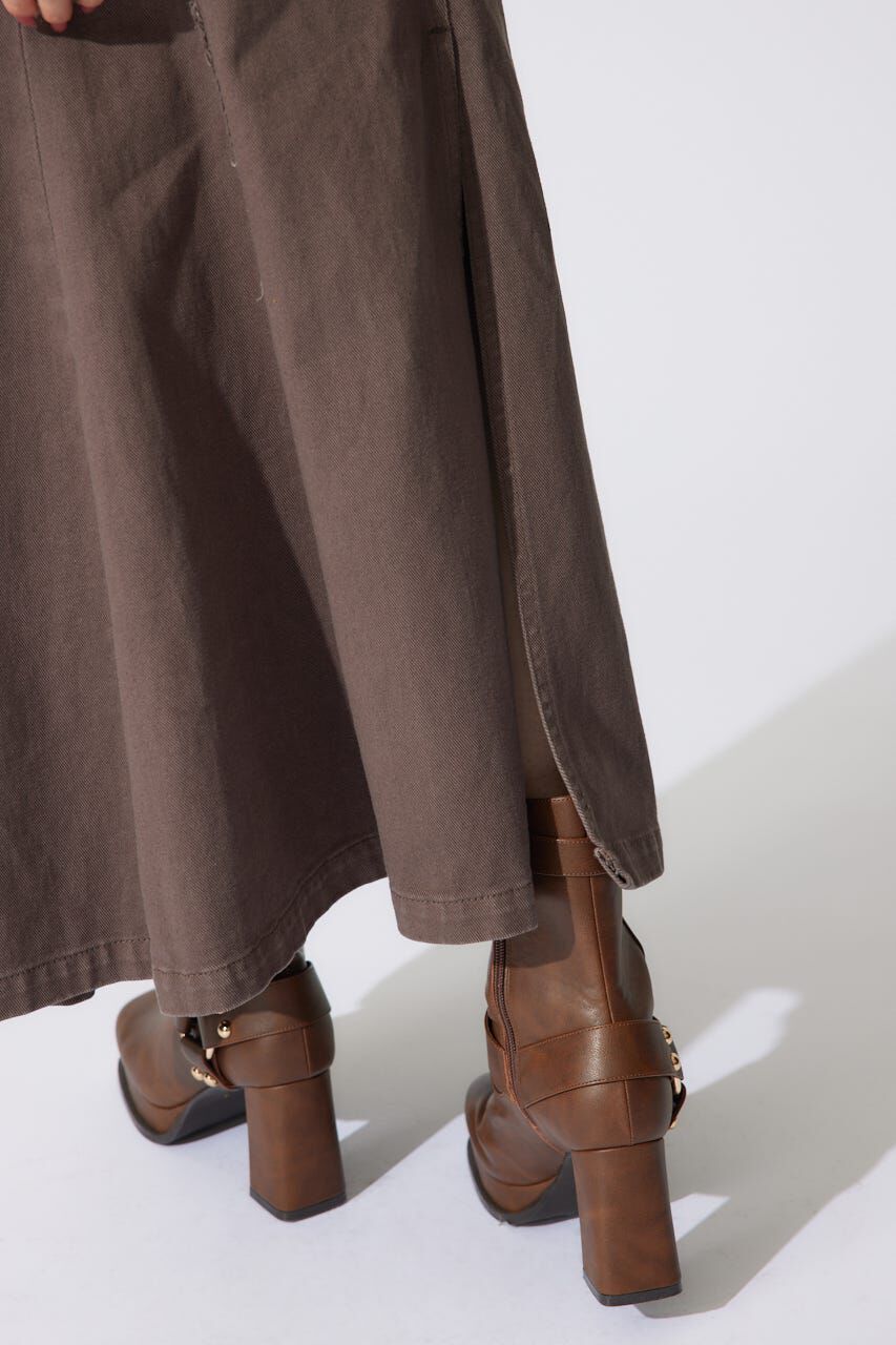 rienda「フリンジマーメイドデニムジャストウエストスカート」|スカート|