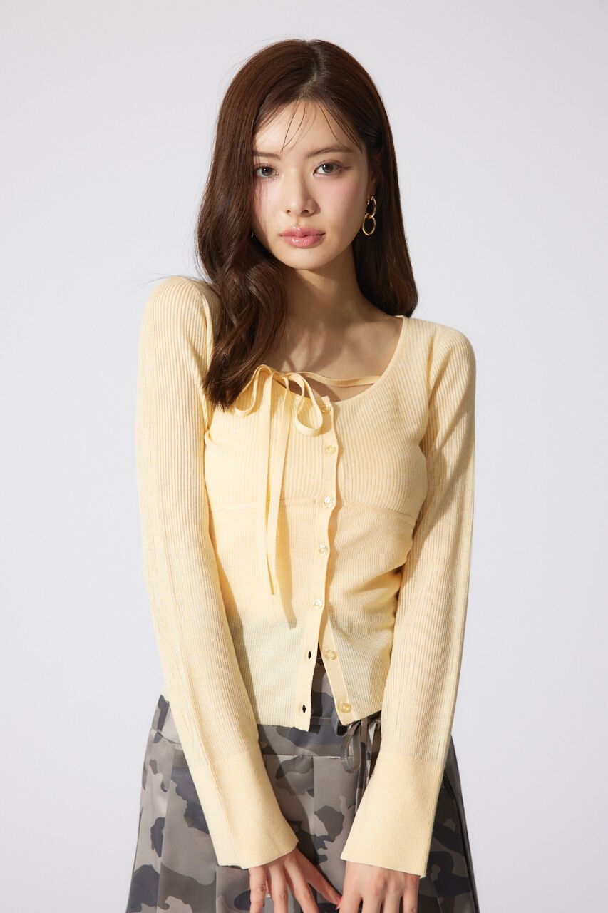 rienda「リボンデティールキャミセットカーディガン」|キャミソール|