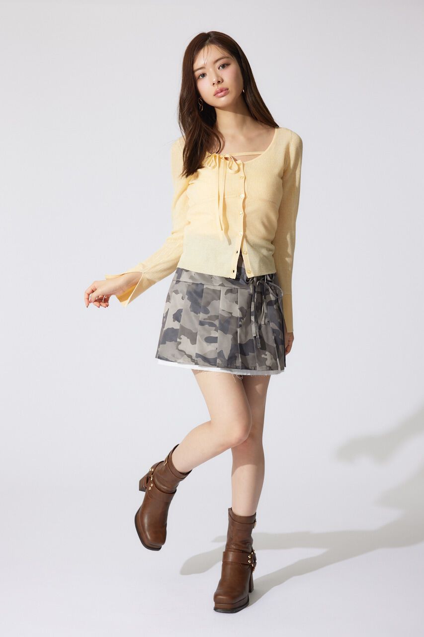 rienda「リボンデティールキャミセットカーディガン」|キャミソール|