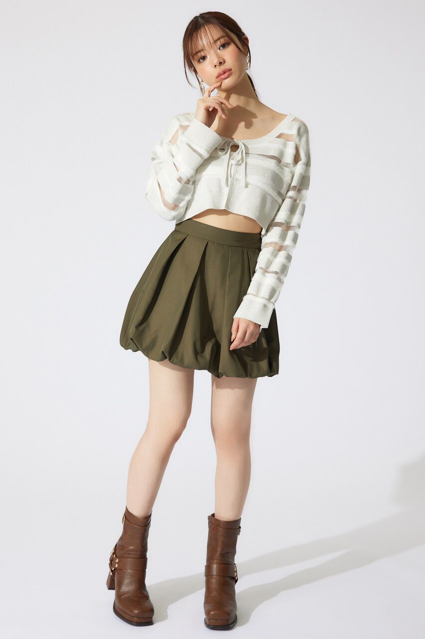 rienda「シアーボーダーニットカーディガン」|カーディガン|