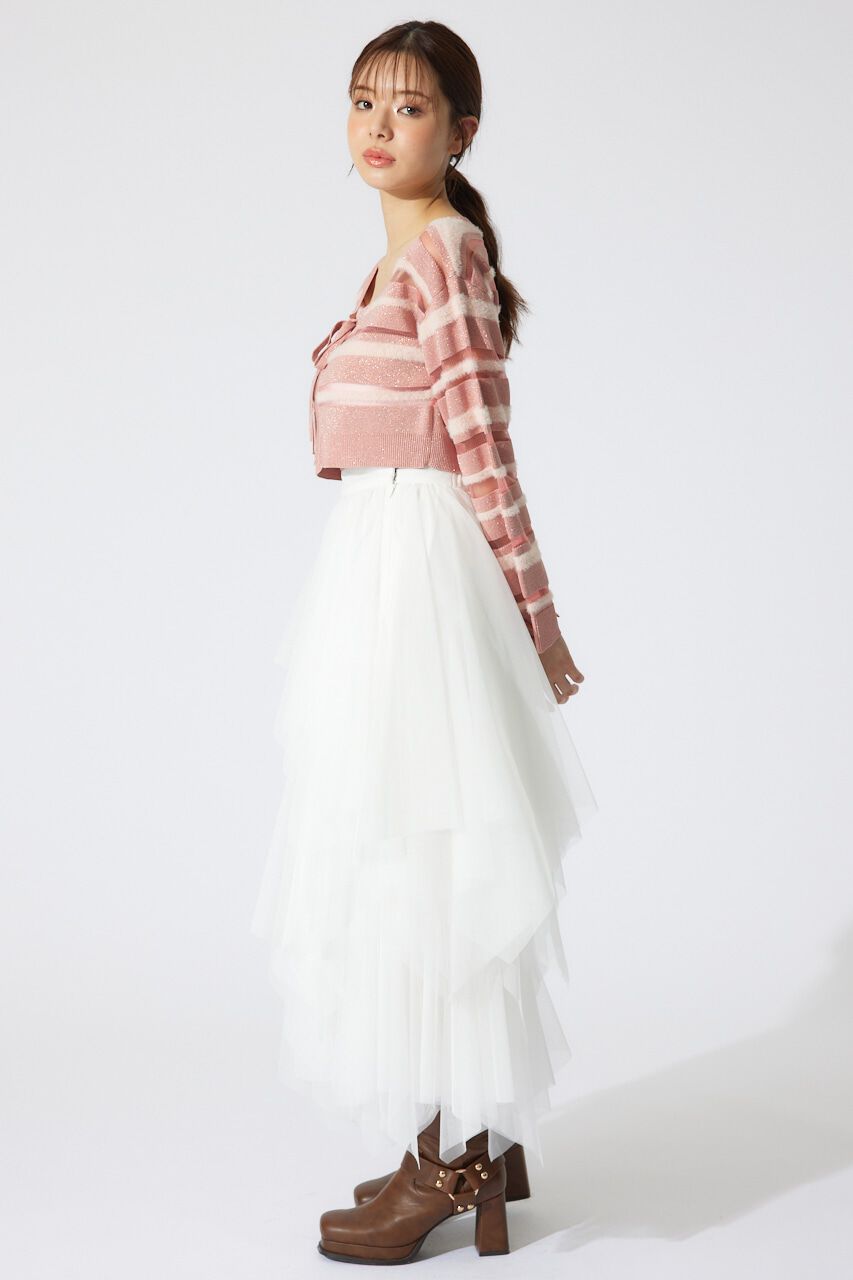 rienda「シアーボーダーニットカーディガン」|カーディガン|