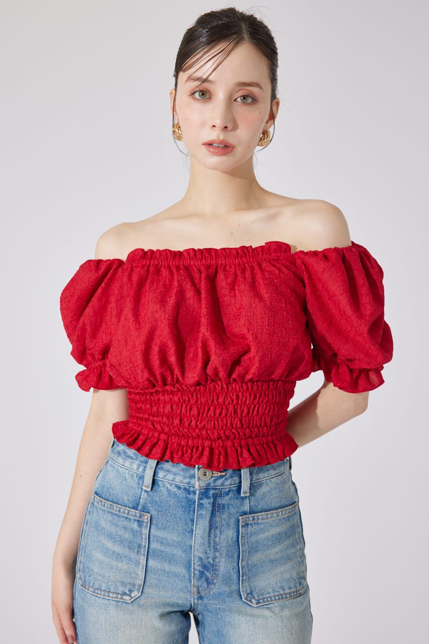 rienda「メニーウェイシャーリングショートブラウス」|シャツ・ブラウス|