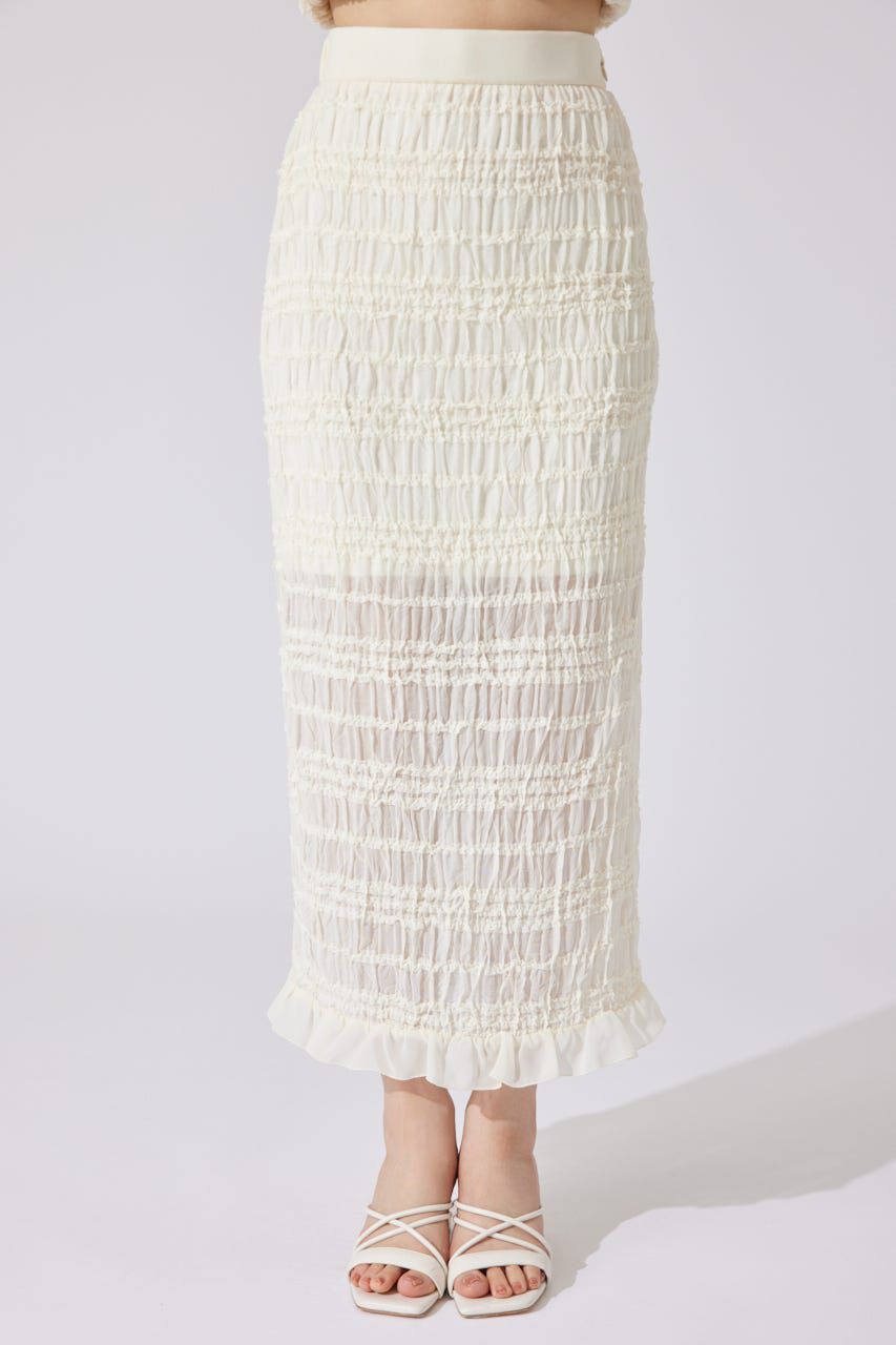 rienda「シャーリングカットフリルスカート」|スカート|