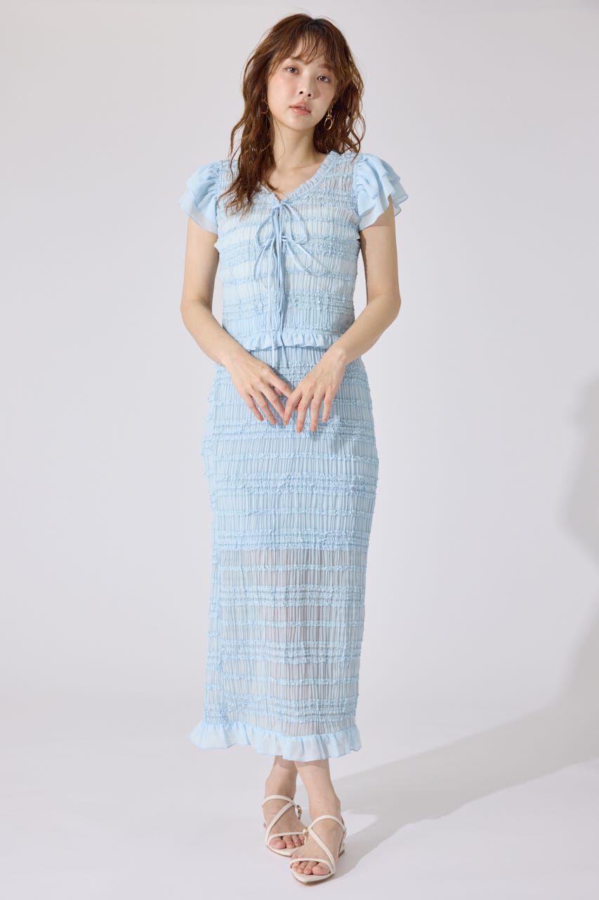 rienda「シャーリングカットフリルスカート」|スカート|