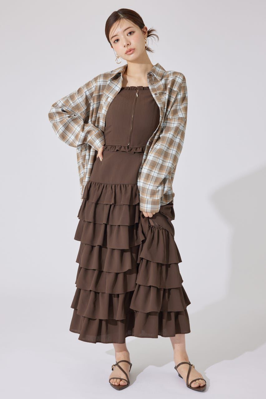 rienda「オーバールーズシャツトップス」|シャツ・ブラウス|