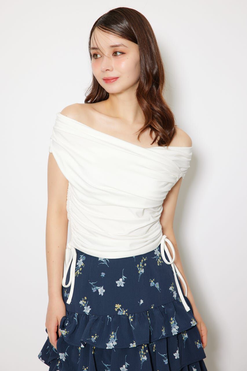 rienda「カシュクールサイドドロストトップス」|Tシャツ・カットソー|