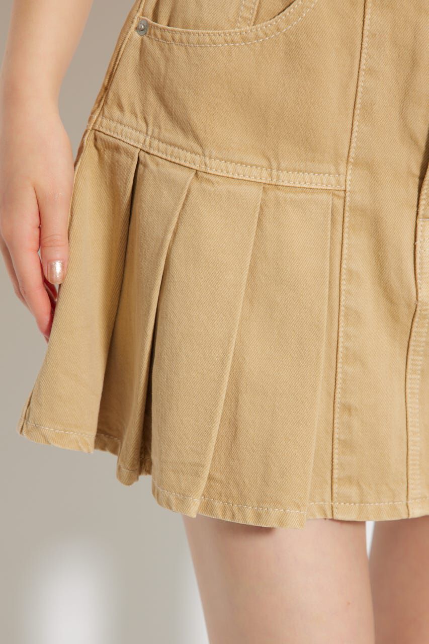 rienda「プリーツデニムスコートショートパンツ」|デニム|