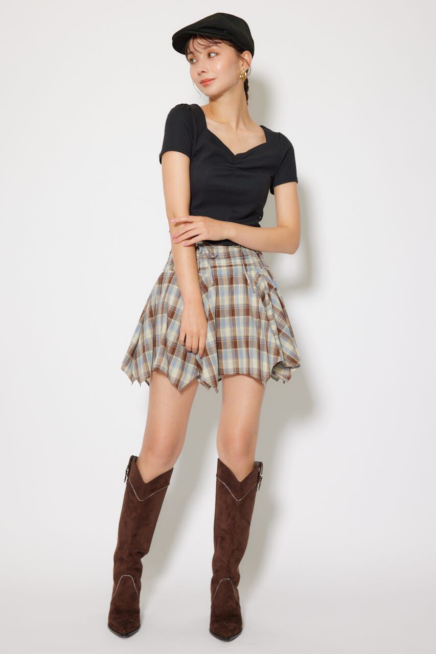 rienda「レースカッティングタイトトップス」|Tシャツ・カットソー|