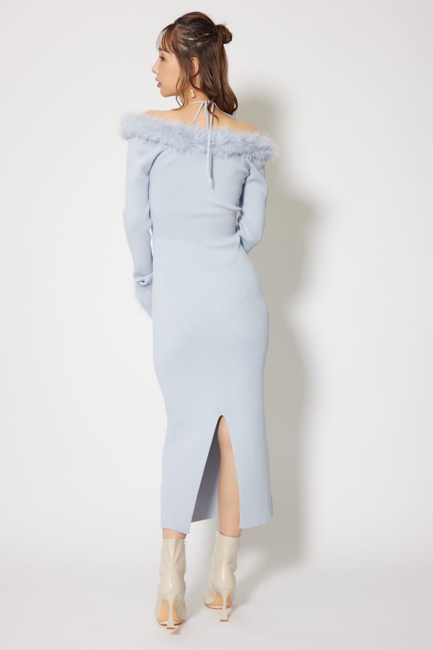 rienda「フェイクファーレディーニットワンピース」|ワンピース|