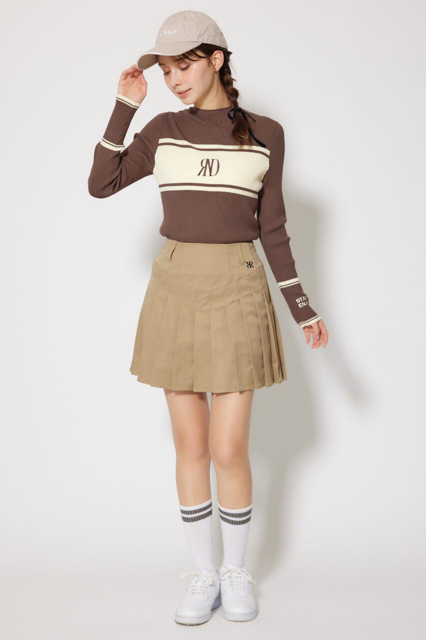 rienda「グレンチェックプリーツスカート」|スカート|