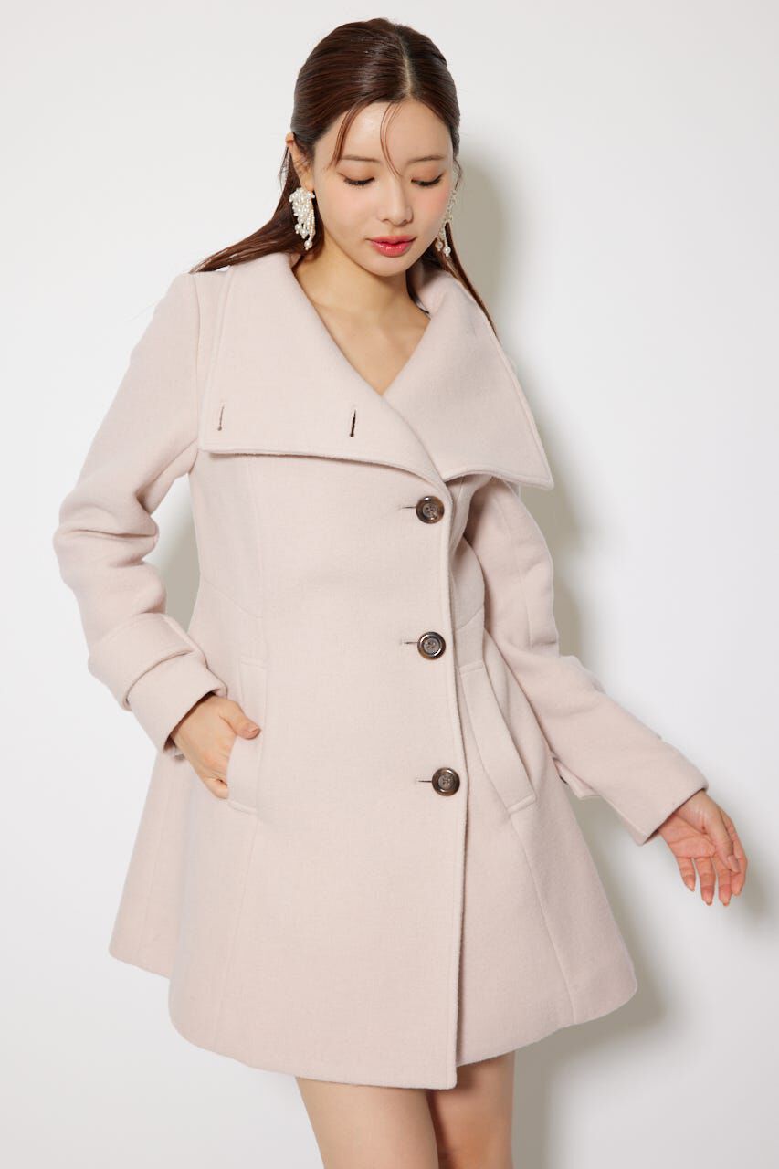 rienda「25オーバーネックシンデレララインミニコート」|その他|