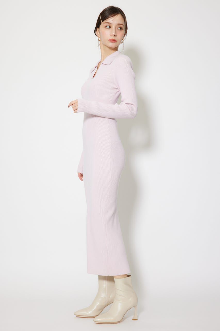 rienda「スキッパーニットワンピース」|ワンピース|