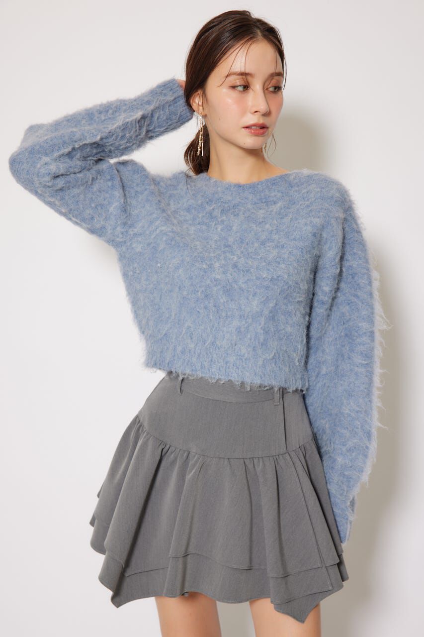 rienda「W faceシャギーニットカーディガン」|カーディガン|