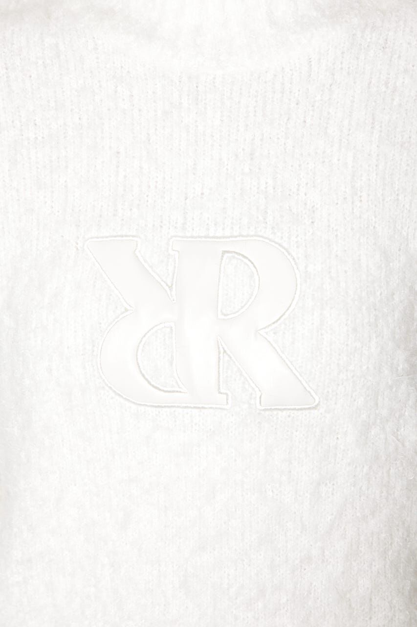 rienda「フェイクレザーロゴシャギーニットトップス」|ニット・セーター|