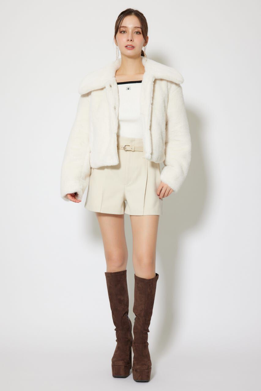 rienda「ショート丈ファージャケット」|その他|