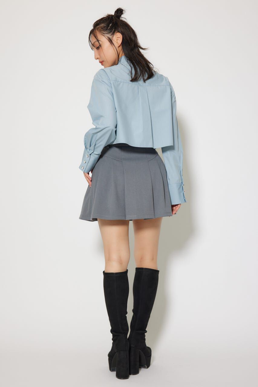 rienda「ビジューボタンボウタイシャツトップス」|シャツ・ブラウス|