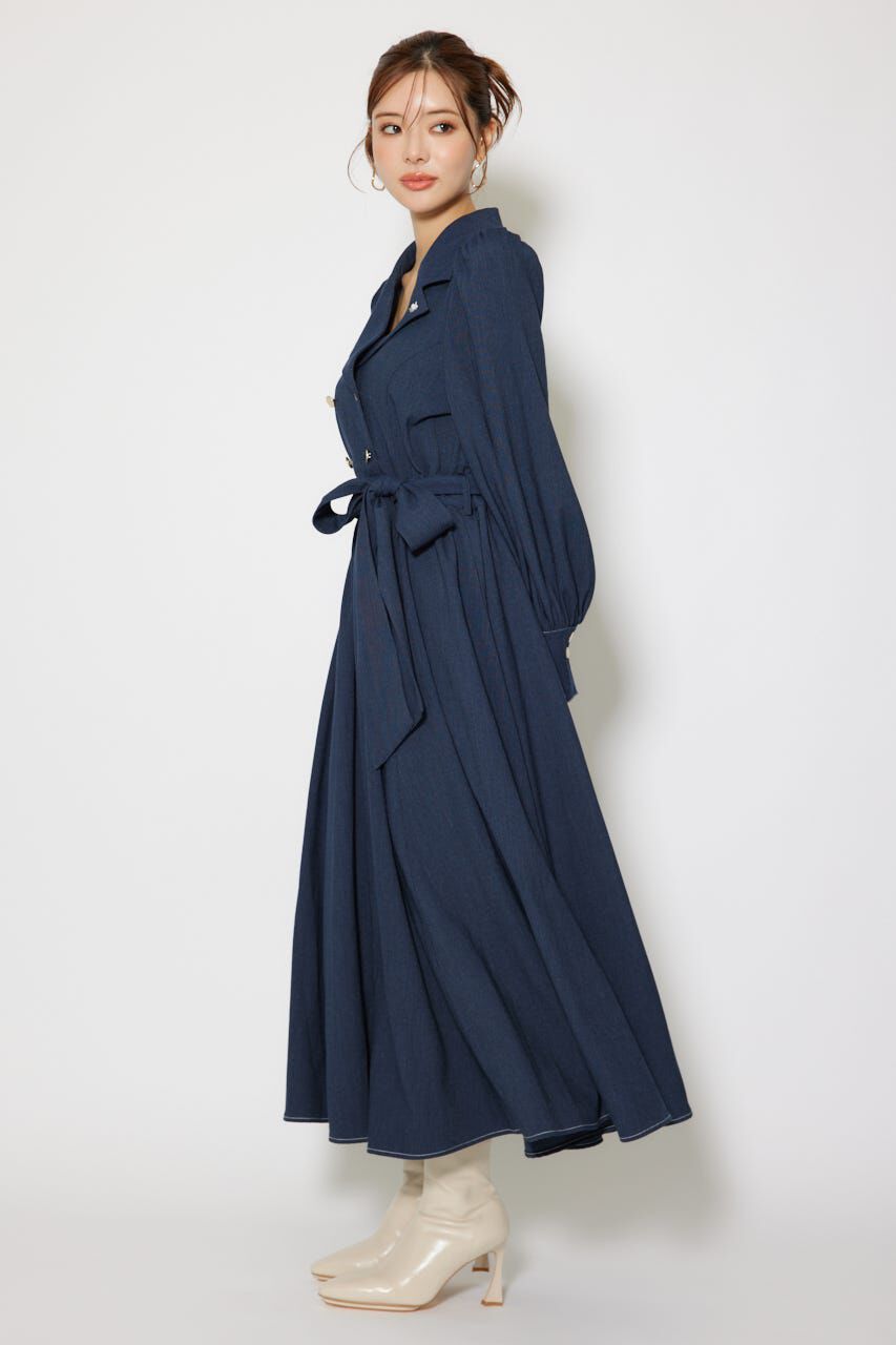 rienda「オープンカラーフレアワンピース」|ワンピース|