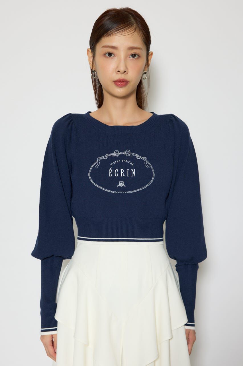 rienda「ロゴニットトップス」|ニット・セーター|