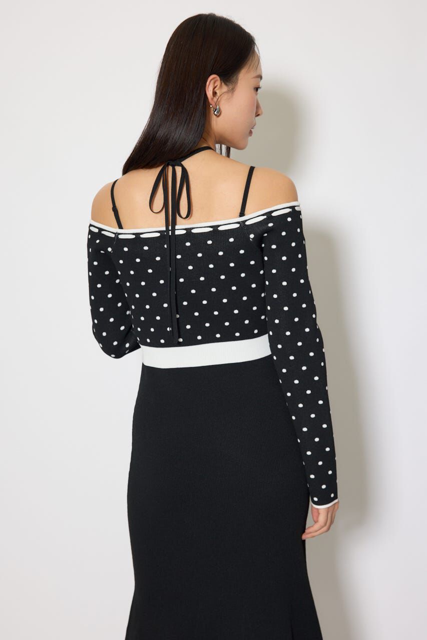 rienda「リボンカーデセットマーメイドニットワンピース」|ワンピース|