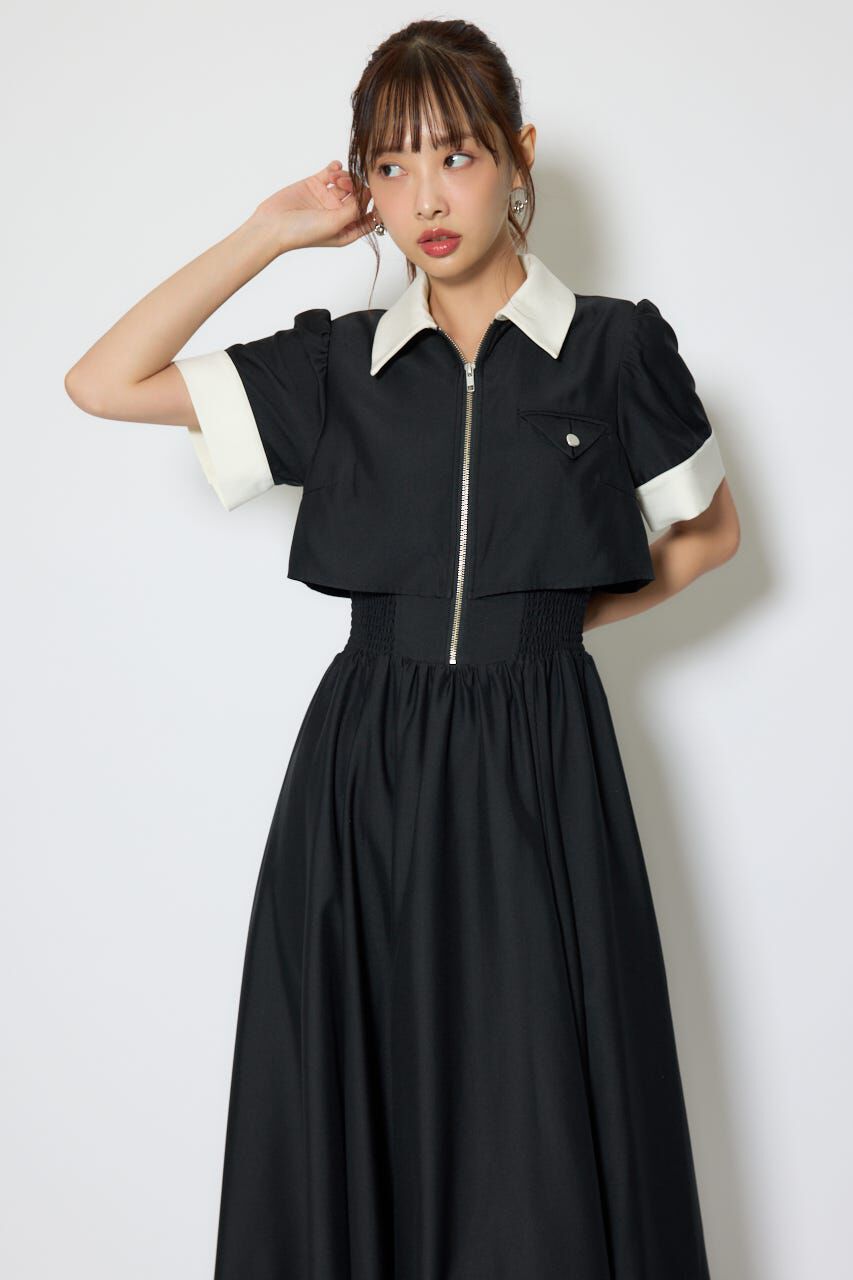 rienda「バストディティールフレアワンピース」|ワンピース|