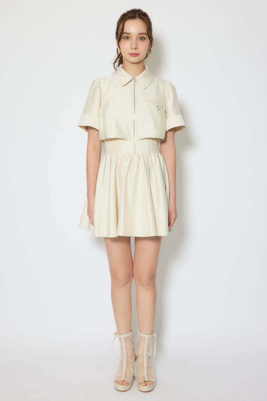 rienda「バストディティールフレアミニワンピース」|ワンピース|