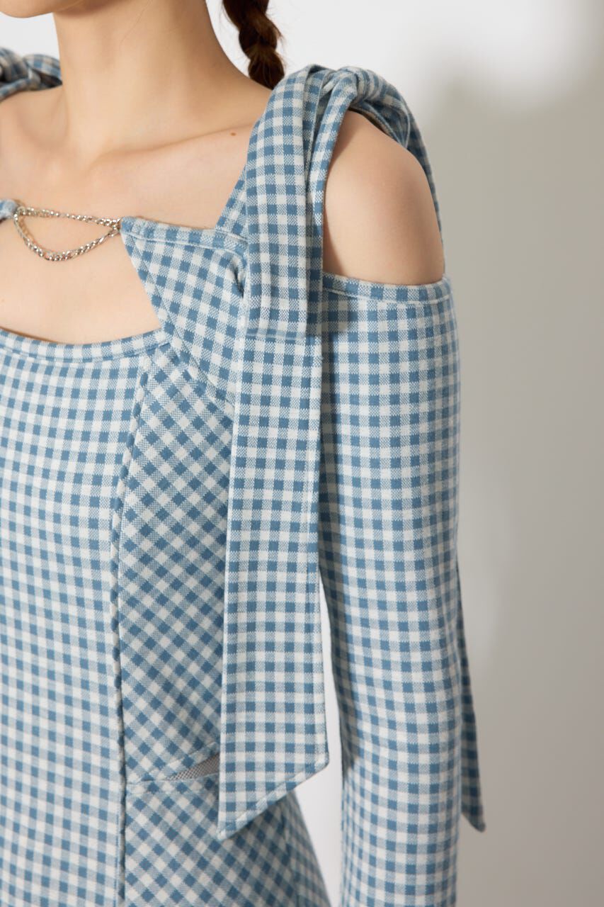 rienda「ギンガムチェックカットワンピース」|ワンピース|