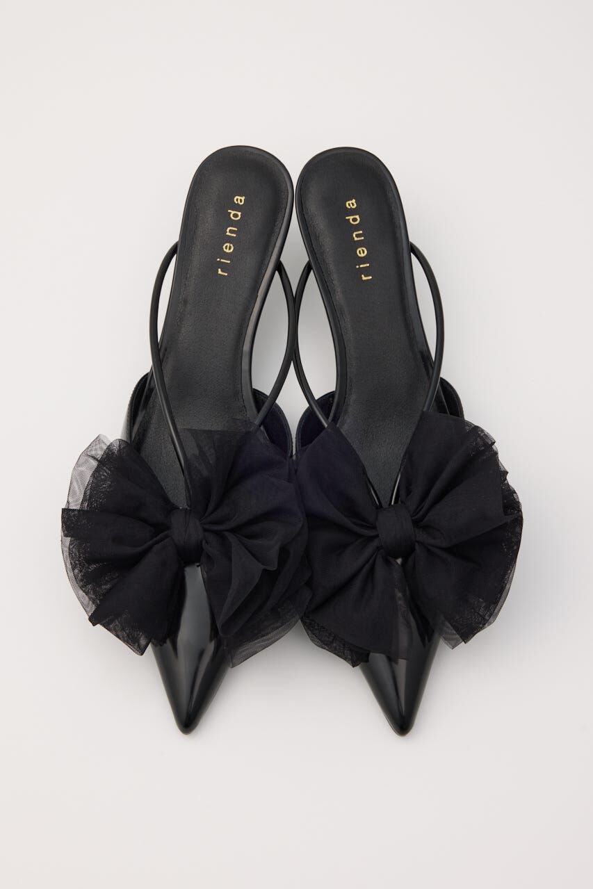 rienda「Bigリボンチュールミュール」|サンダル|