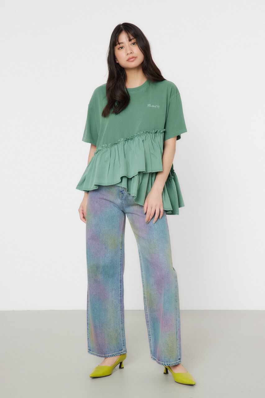 RODEO CROWNS「ピグメントフリルドッキングトップス」|Tシャツ・カットソー|