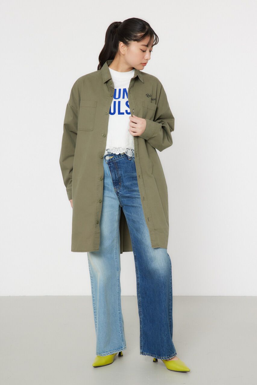 RODEO CROWNS「ATTRACTIVEミリタリーシャツワンピース」|ワンピース|