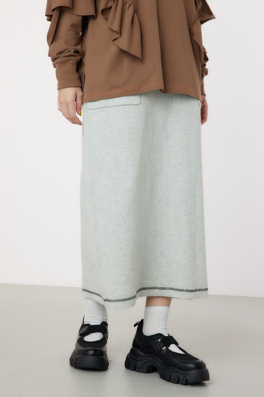 RODEO CROWNS「スウェットライクカラーステッチニットスカート」|その他|L/T.GRY1