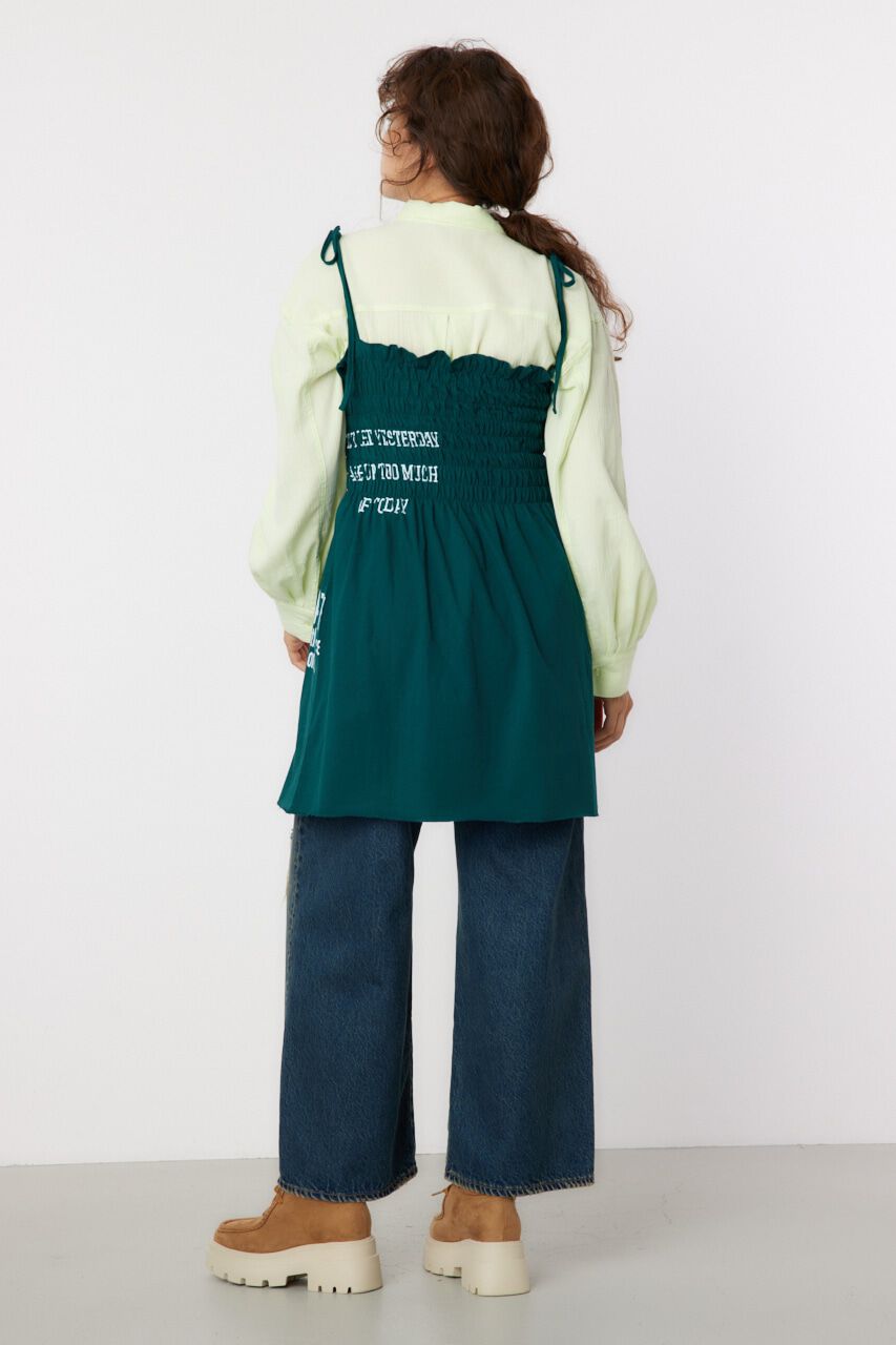 RODEO CROWNS「ランダムテキストシャーリングキャミチュニック」|キャミソール|