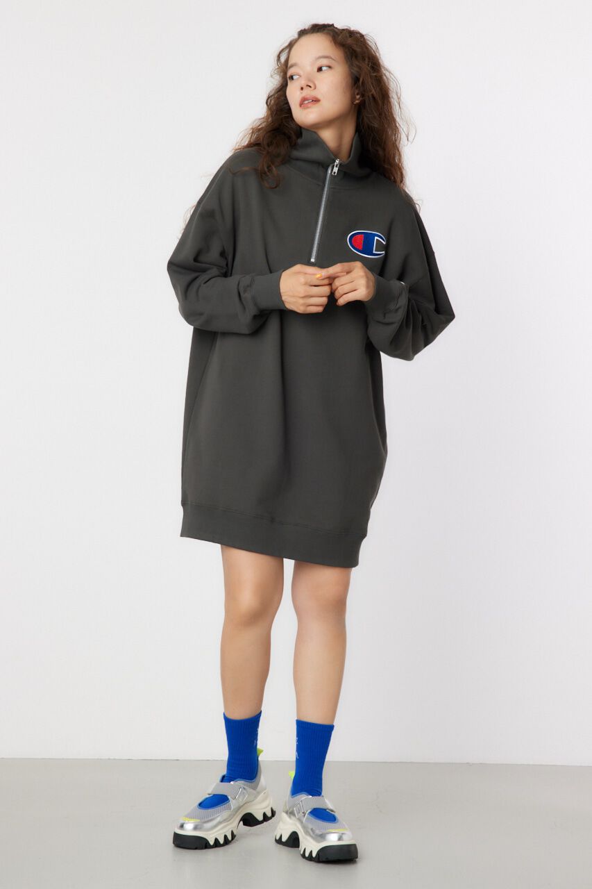 RODEO CROWNS「Champion ハーフジップスウェットワンピース」|ワンピース|