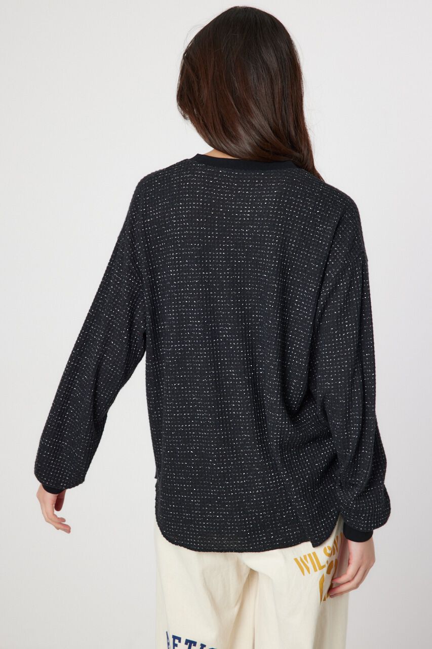 RODEO CROWNS「ラメワッフルトップス」|Tシャツ・カットソー|