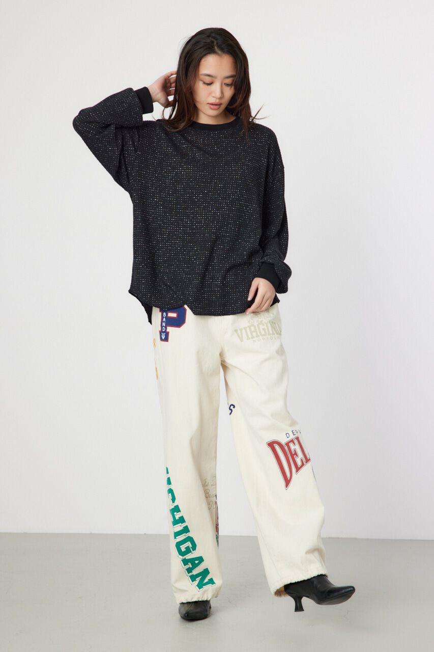 RODEO CROWNS「ラメワッフルトップス」|Tシャツ・カットソー|