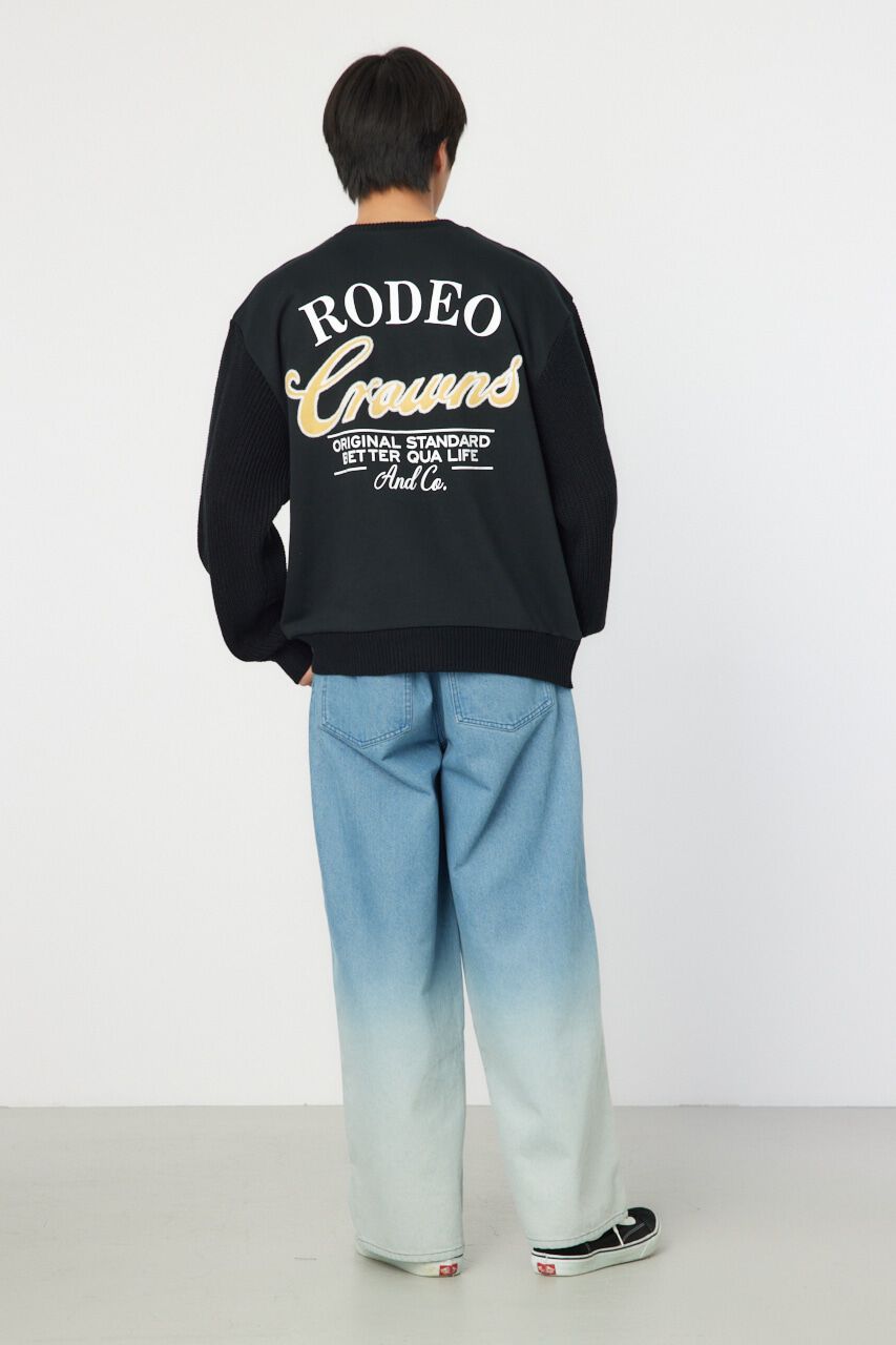 RODEO CROWNS「メンズドッキングロゴニットトップス」|ニット・セーター|