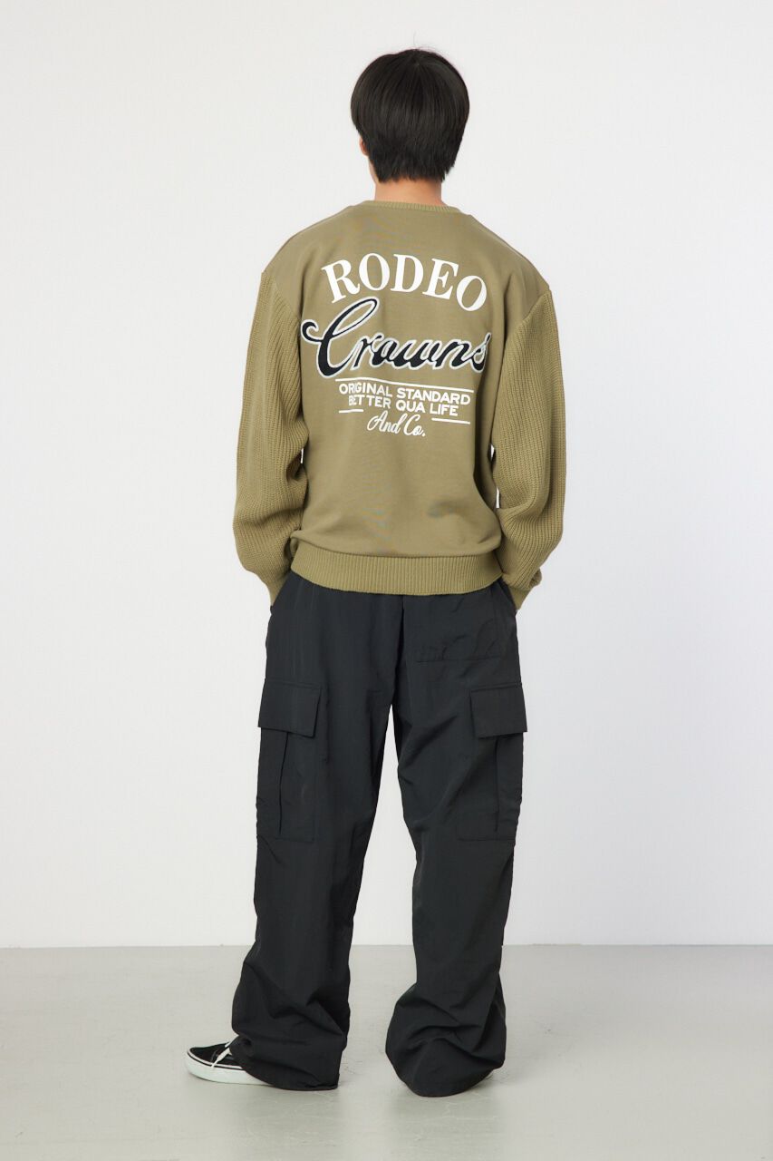 RODEO CROWNS「メンズドッキングロゴニットトップス」|ニット・セーター|