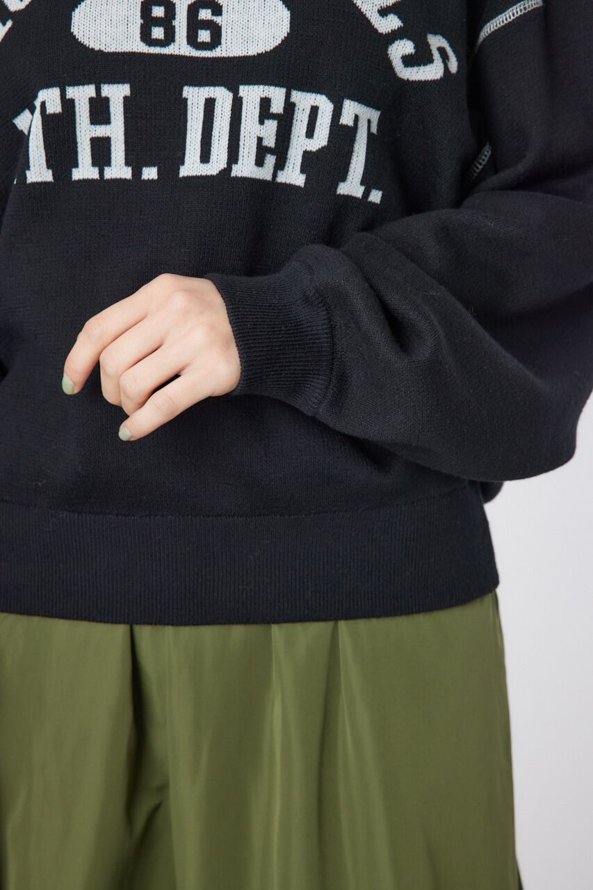 RODEO CROWNS「配色ステッチカレッジニットトップス」|ニット・セーター|