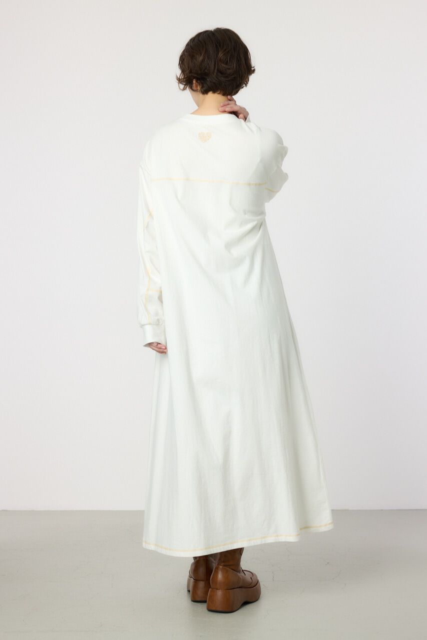 RODEO CROWNS「配色ステッチティアードマキシワンピース」|ワンピース|