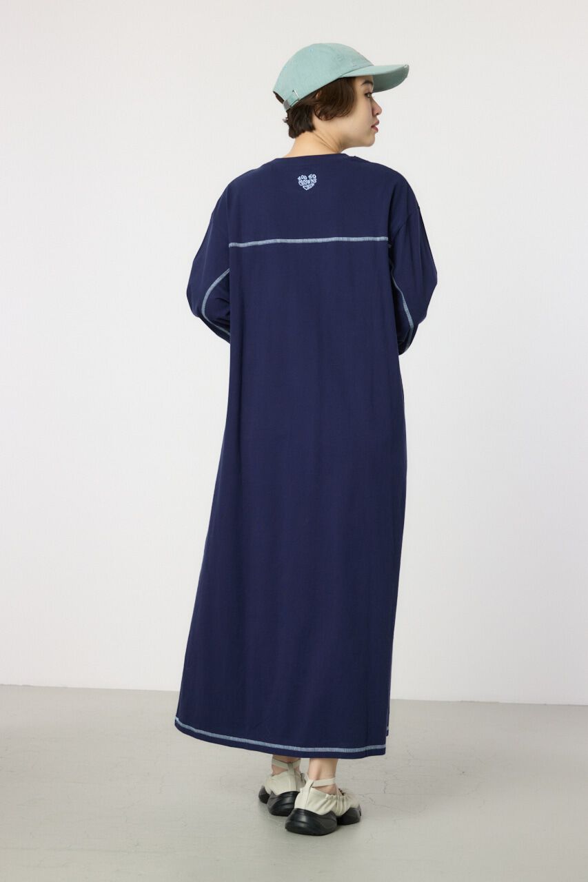 RODEO CROWNS「配色ステッチティアードマキシワンピース」|ワンピース|NVY