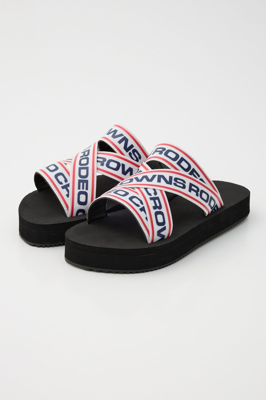 RODEO CROWNS「ラバーテープサンダル」|サンダル|柄WHT5