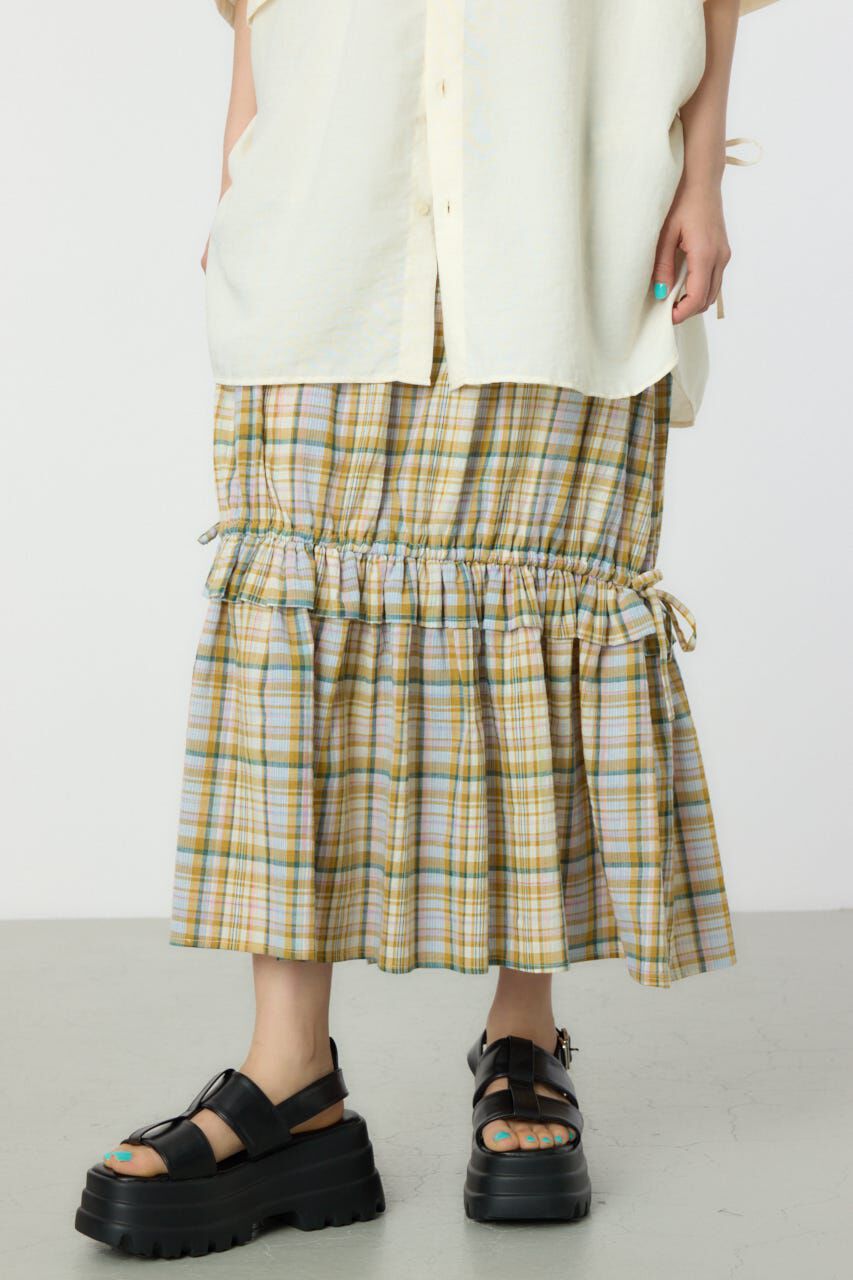 RODEO CROWNS「サマーチェックフリルティアードスカート」|スカート|