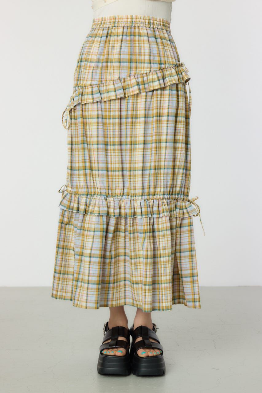 RODEO CROWNS「サマーチェックフリルティアードスカート」|スカート|