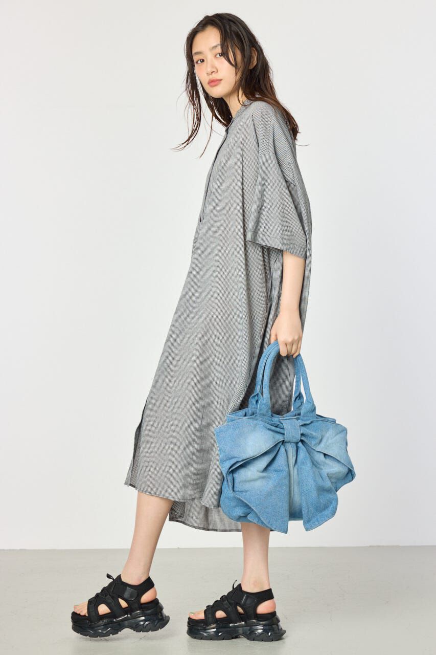 RODEO CROWNS「バンドカラールーズワンピース」|ワンピース|