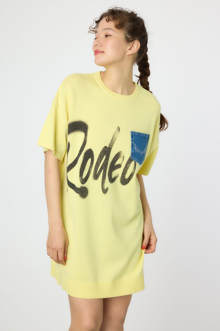 RODEO CROWNS「スプレーロゴニットワンピース」|ワンピース|L/YEL1